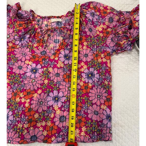 Ramy Brooke Janae Floral Blouse Size Small - Picture 9 of 11